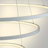 Modern 3 Ring Interweaved Circle LED Pendant Chandelier Adjustable Acrylic Hanging Light Fixture