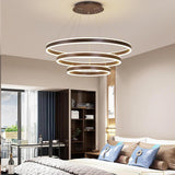 Modern 3 Ring Interweaved LED Chandelier Adjustable Circle Pendant Light for Living Dining Room