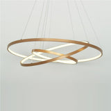 Modern 3 Ring LED Chandelier Dimmable Adjustable Pendant Ceiling Light Fixture