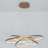 Modern 3 Ring LED Chandelier Dimmable Adjustable Pendant Ceiling Light Fixture
