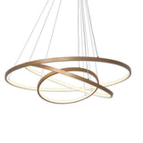 Modern 3 Ring LED Chandelier Dimmable Adjustable Pendant Ceiling Light Fixture