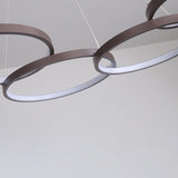 Modern 3 Ring LED Chandelier Dimmable Ceiling Pendant Light with Remote Control for Dining Room