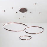 Modern 3 Ring LED Chandelier Dimmable Remote Control Pendant Light for Dining Room