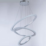 Modern 3 Ring LED Chandelier Mid Century Contemporary Acrylic Pendant Light Fixture