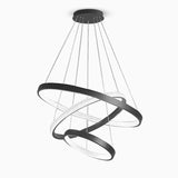 Modern 3 Ring LED Chandelier Round Circular Hanging Ceiling Light for Dining Room