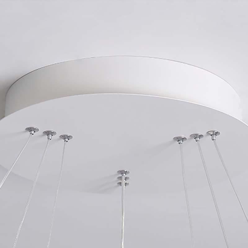Modern 3 Ring LED Chandelier Round Circular Hanging Ceiling Light for Dining Room