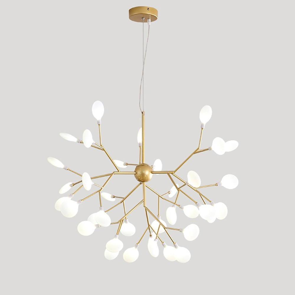 Modern 31 Inch 36 Light LED Chandelier Gold Nordic Pendant Ceiling Fixture for Dining Living Room