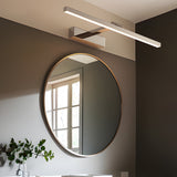 Modern 31 Inch Adjustable LED Bathroom Vanity Light in Polished Stainless Steel with 3 Color Modes