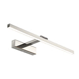 Modern 31 Inch Adjustable LED Bathroom Vanity Light in Polished Stainless Steel with 3 Color Modes