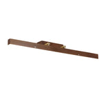 Modern 31 Inch Walnut Wood Linear LED Bathroom Vanity Mirror Light Fixture Warm White