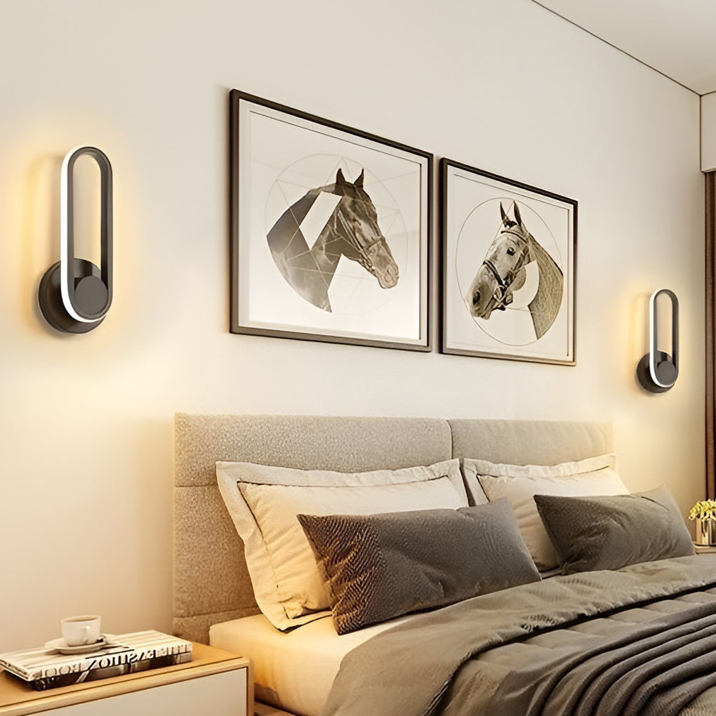 Modern 330 Degree Rotating Rectangular LED Wall Sconce Nordic Style Indoor Lighting