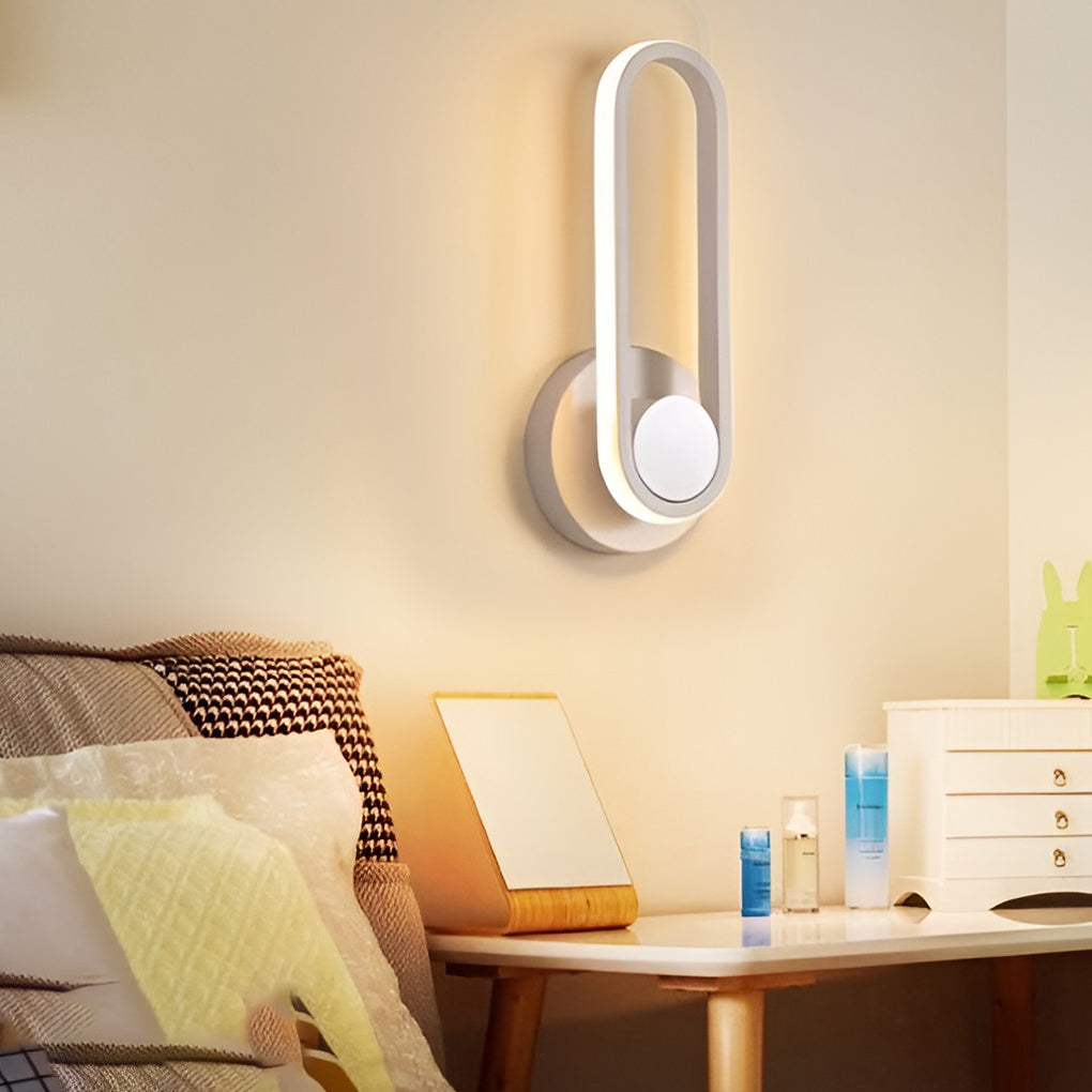 Modern 330 Degree Rotating Rectangular LED Wall Sconce Nordic Style Indoor Lighting