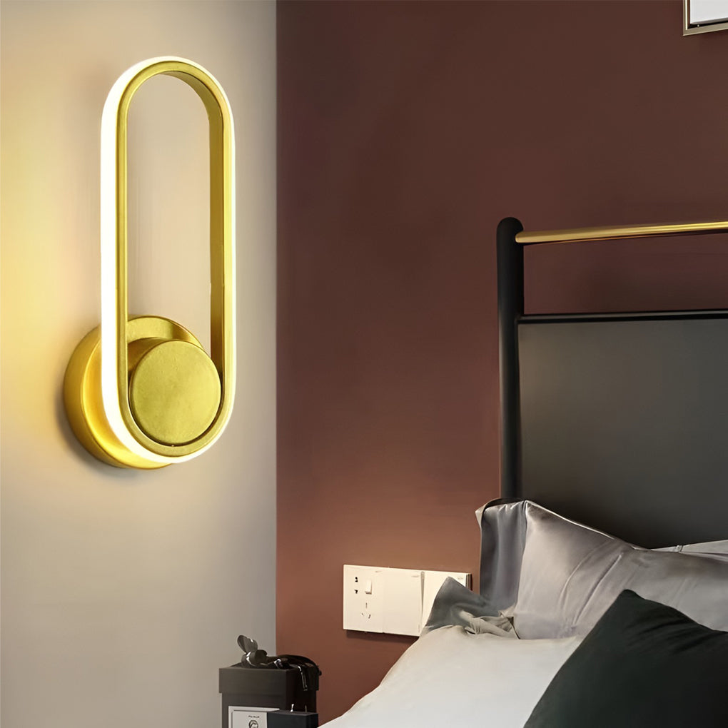 Modern 330 Degree Rotating Rectangular LED Wall Sconce Nordic Style Indoor Lighting