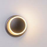 Modern 360 Degree Rotatable LED Wall Sconce Round Minimalist Aluminum Wall Lamp for Bedroom Living Room