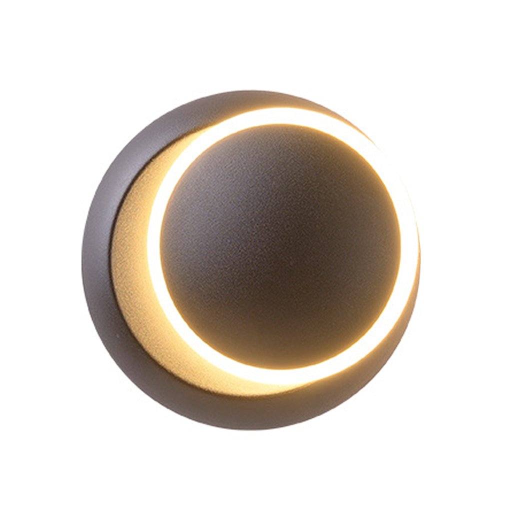Modern 360 Degree Rotatable LED Wall Sconce Round Minimalist Aluminum Wall Lamp for Bedroom Living Room