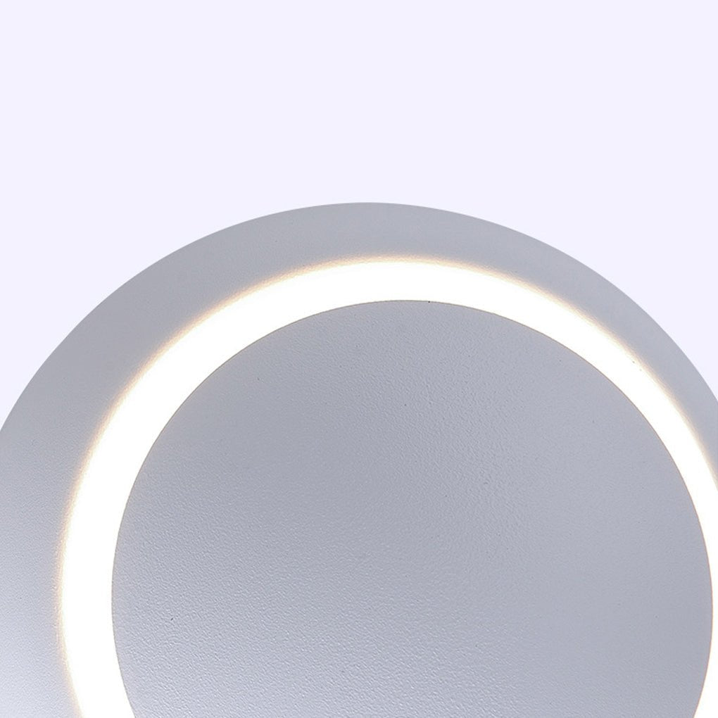 Modern 360 Degree Rotatable LED Wall Sconce Round Minimalist Aluminum Wall Lamp for Bedroom Living Room