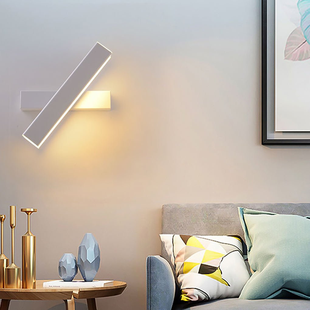 Modern 360 Degree Rotating LED Wall Sconce Minimalist Bedside Lamp for Hallway