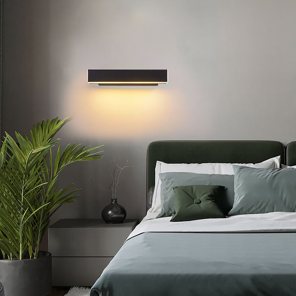 Modern 360 Degree Rotating LED Wall Sconce Minimalist Bedside Lamp for Hallway