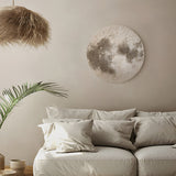 Modern 3D Moon Sandstone LED Wall Art with Voice Control USB Powered Round Light