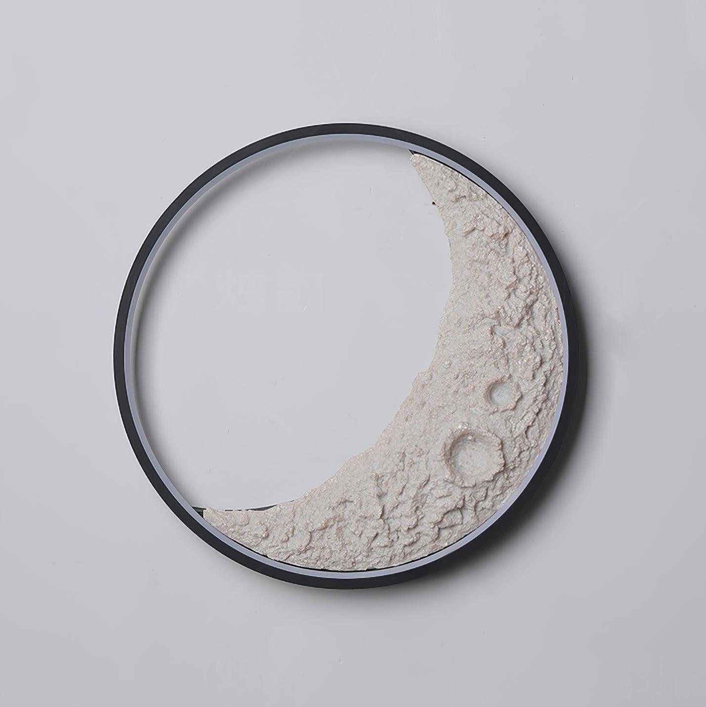 Modern 3D Moon Surface LED Wall Sconce Nordic Crescent Indoor Lighting for Bedroom and Living Room