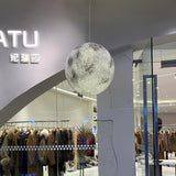 Modern 3D Planet Ball Resin Pendant Light for Celestial Bedroom and Living Room Decor