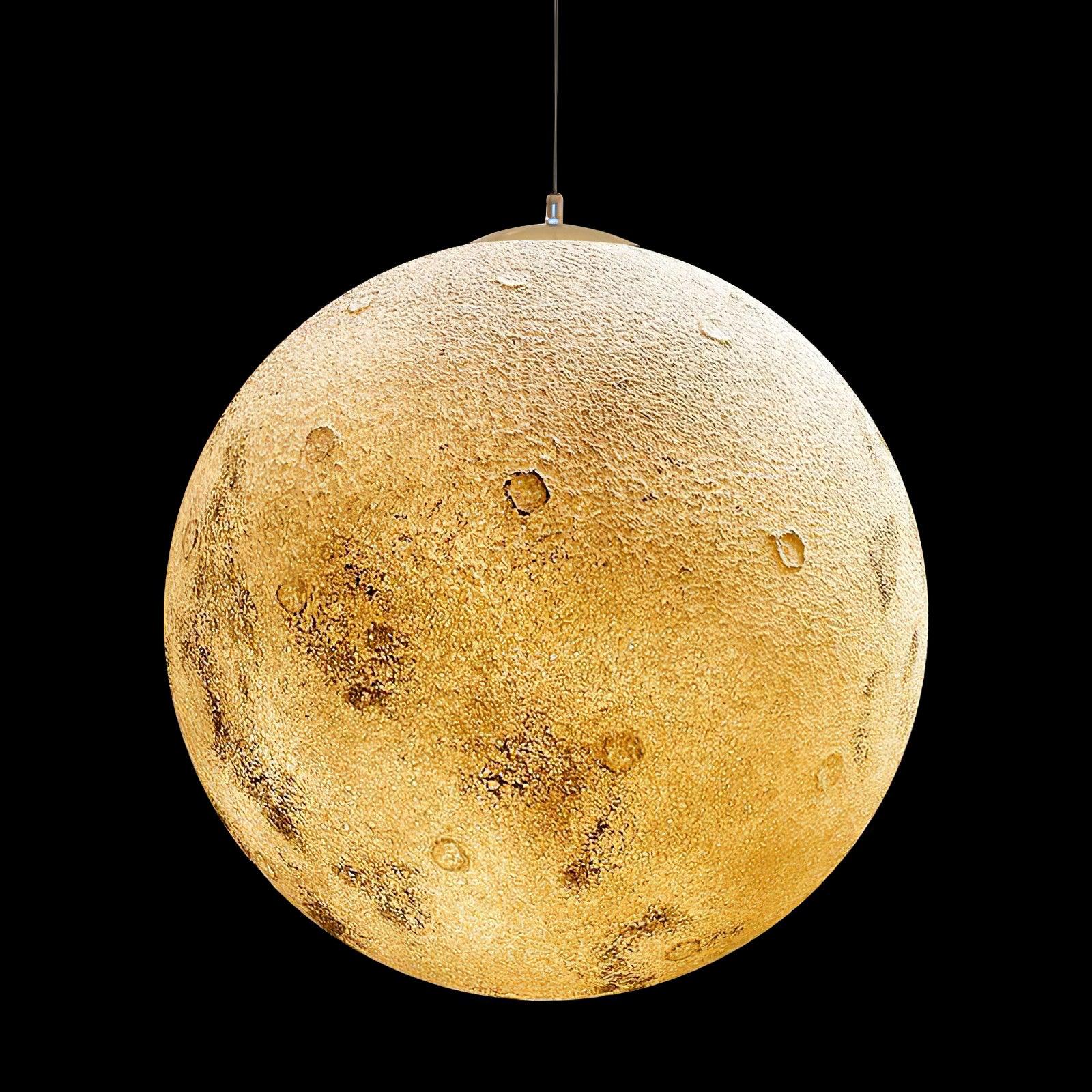 Modern 3D Planet Ball Resin Pendant Light for Celestial Bedroom and Living Room Decor