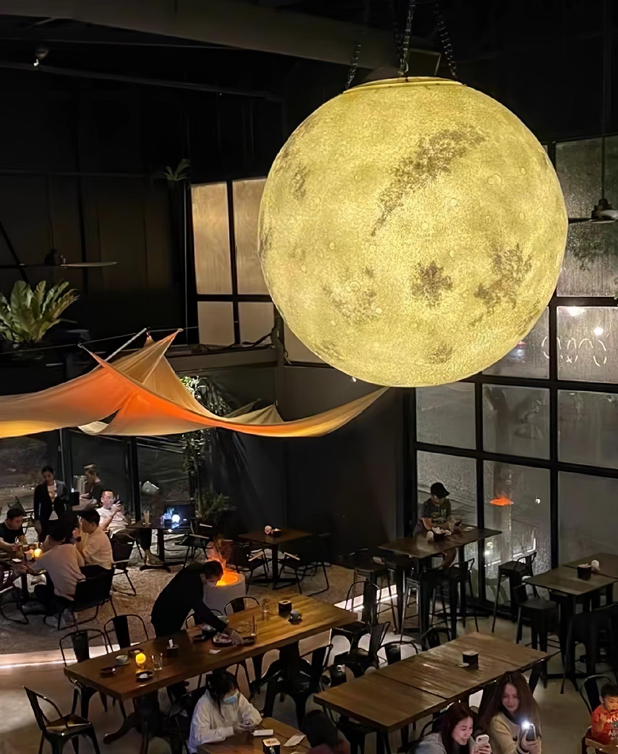 Modern 3D Planet Ball Resin Pendant Light for Celestial Bedroom and Living Room Decor