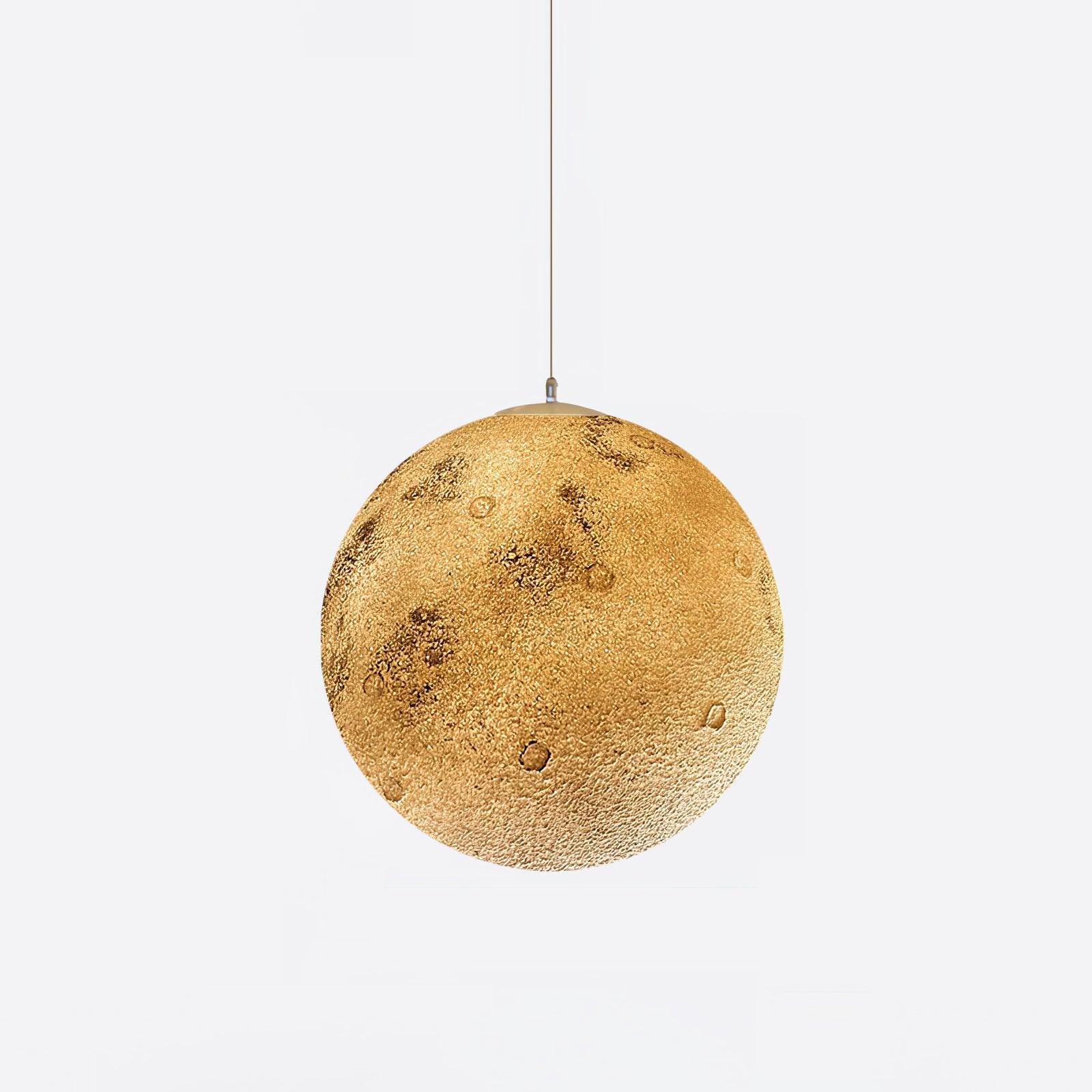 Modern 3D Planet Ball Resin Pendant Light for Celestial Bedroom and Living Room Decor