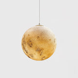 Modern 3D Planet Ball Resin Pendant Light for Celestial Bedroom and Living Room Decor
