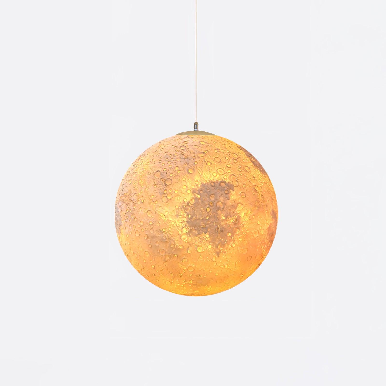 Modern 3D Planet Ball Resin Pendant Light for Celestial Bedroom and Living Room Decor