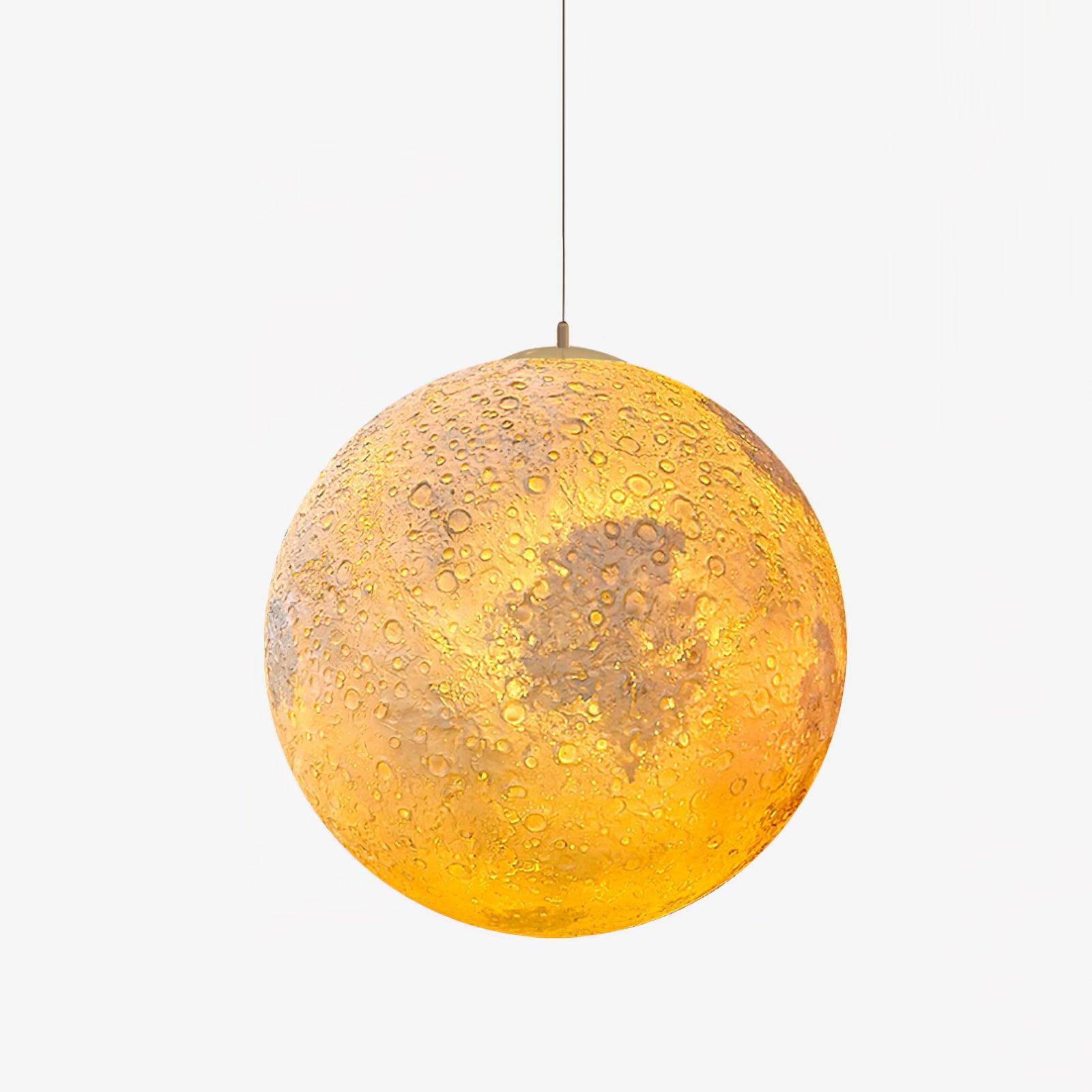 Modern 3D Planet Ball Resin Pendant Light for Celestial Bedroom and Living Room Decor
