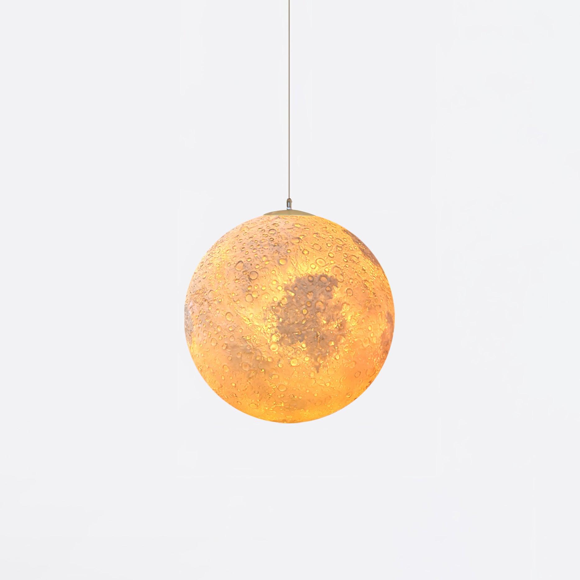 Modern 3D Planet Ball Resin Pendant Light for Celestial Bedroom and Living Room Decor