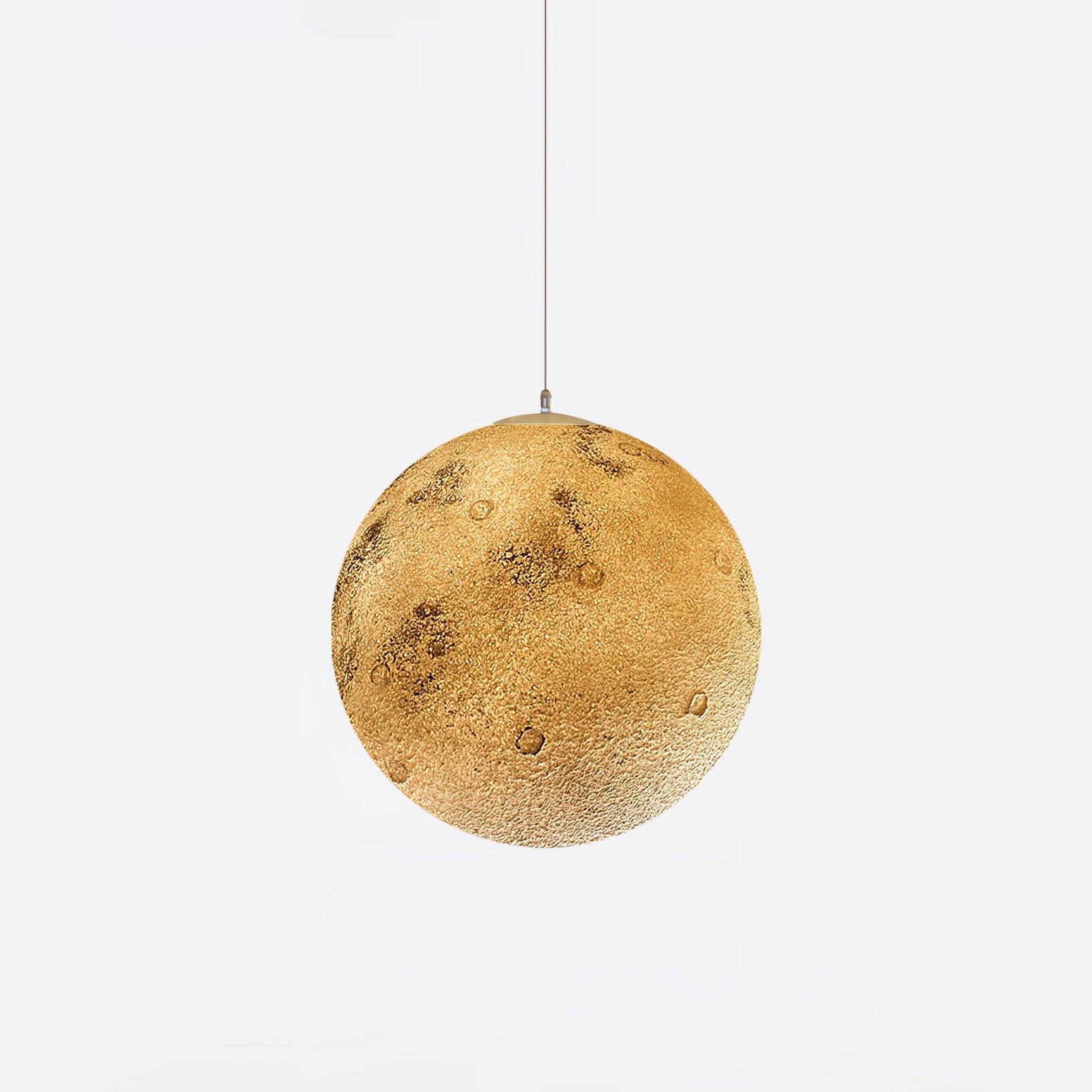 Modern 3D Planet Ball Resin Pendant Light for Celestial Bedroom and Living Room Decor