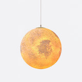 Modern 3D Planet Ball Resin Pendant Light for Celestial Bedroom and Living Room Decor