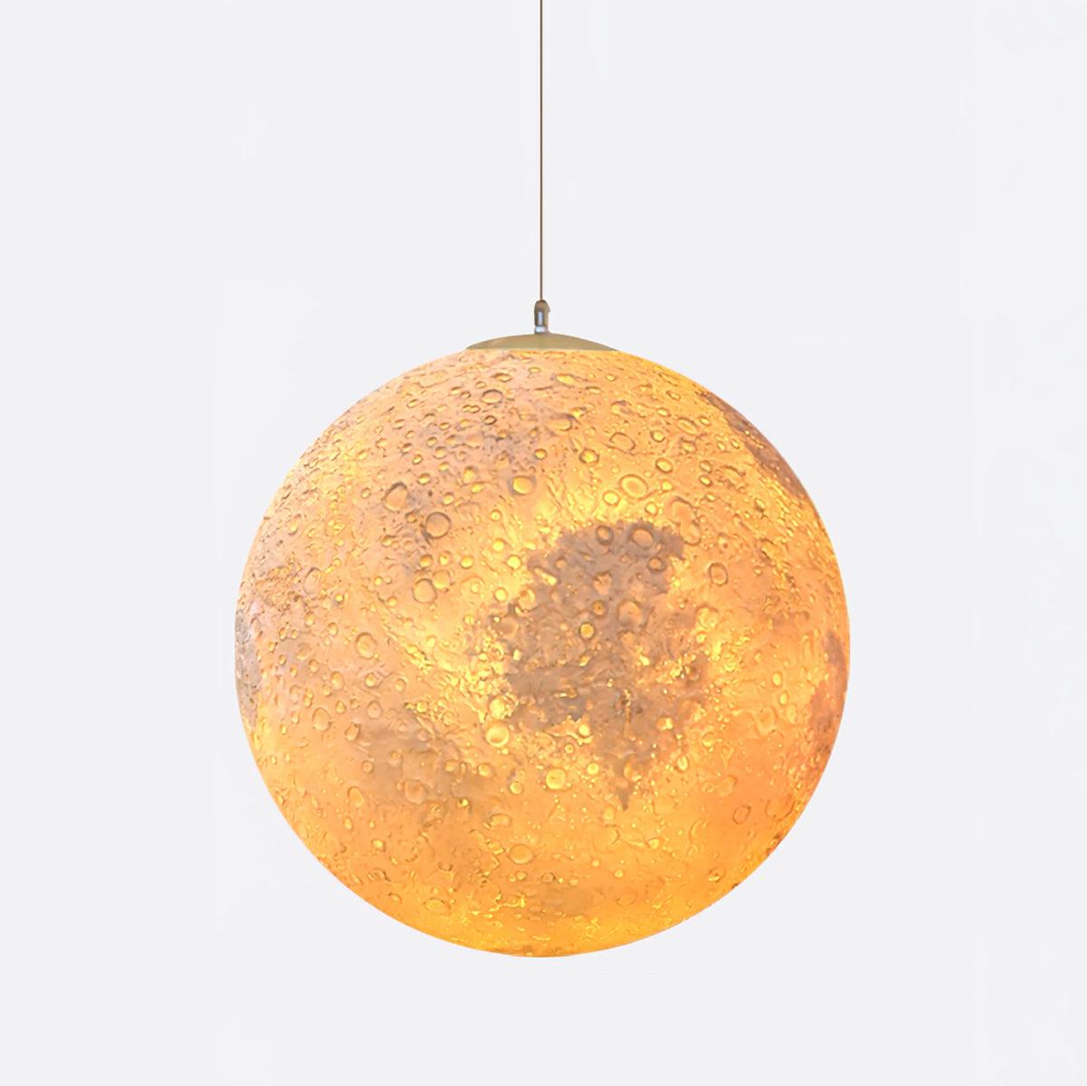 Modern 3D Planet Ball Resin Pendant Light for Celestial Bedroom and Living Room Decor
