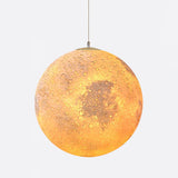 Modern 3D Planet Ball Resin Pendant Light for Celestial Bedroom and Living Room Decor
