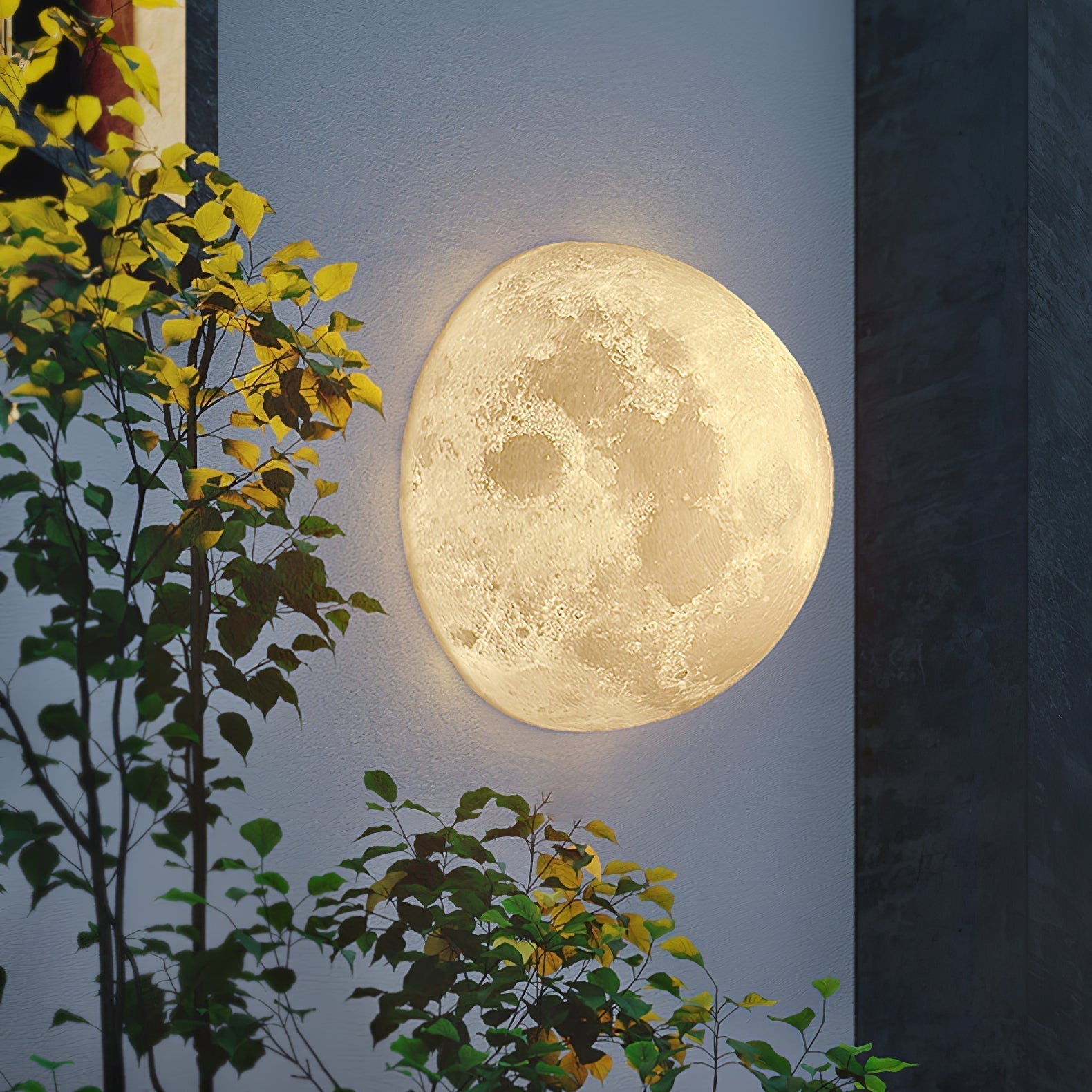 Modern 3D Printed Moon Wall Sconce Celestial LED Indoor Lighting for Bedrooms and Living Rooms