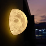Modern 3D Printed Moon Wall Sconce Celestial LED Indoor Lighting for Bedrooms and Living Rooms