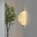 Modern 3D Printed Moon Wall Sconce Celestial LED Indoor Lighting for Bedrooms and Living Rooms