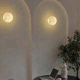 Modern 3D Printed Moon Wall Sconce Celestial LED Indoor Lighting for Bedrooms and Living Rooms