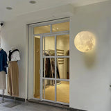 Modern 3D Printed Moon Wall Sconce Celestial LED Indoor Lighting for Bedrooms and Living Rooms