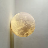 Modern 3D Printed Moon Wall Sconce Celestial LED Indoor Lighting for Bedrooms and Living Rooms