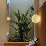 Modern 3D Printed Moon Wall Sconce Celestial LED Indoor Lighting for Bedrooms and Living Rooms