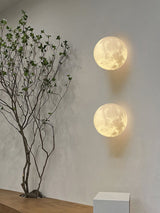 Modern 3D Printed Moon Wall Sconce Celestial LED Indoor Lighting for Bedrooms and Living Rooms