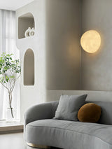 Modern 3D Printed Moon Wall Sconce Celestial LED Indoor Lighting for Bedrooms and Living Rooms