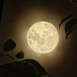 Modern 3D Printed Moon Wall Sconce Celestial LED Indoor Lighting for Bedrooms and Living Rooms