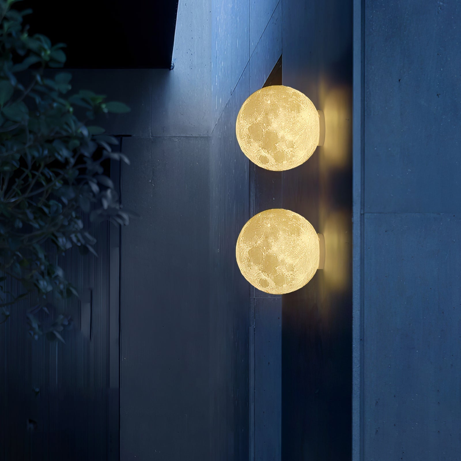 Modern 3D Printed Moon Wall Sconce Celestial LED Indoor Lighting for Bedrooms and Living Rooms