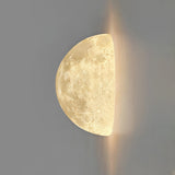 Modern 3D Printed Moon Wall Sconce Celestial LED Indoor Lighting for Bedrooms and Living Rooms