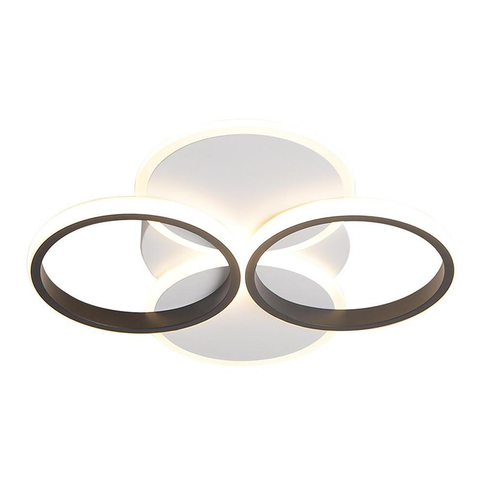 Modern 4 Ring LED Ceiling Light Geometrical Flush Mount Fixture for Living Room Bedroom