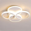 Modern 4 Ring LED Ceiling Light Geometrical Flush Mount Fixture for Living Room Bedroom